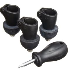 Manfrotto - 3 Pies Goma/Clavo Inox. Tubo 20,4mm