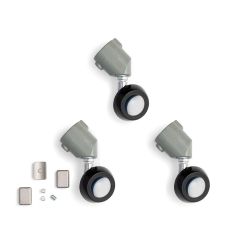 Manfrotto - Juego de tres ruedas de pequeño tamaño. Hembra 22mm 2