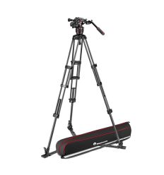Manfrotto - Kit video trípode carbono Twin + rótula Nitrotech 608 Est. Suelo