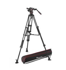 Manfrotto - Kit video con trípode alumino Twin + rótula Nitrotech 608 Est. Central 2