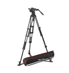 Manfrotto - Kit video trípode alumino Twin + rótula Nitrotech 612. Est. Suelo