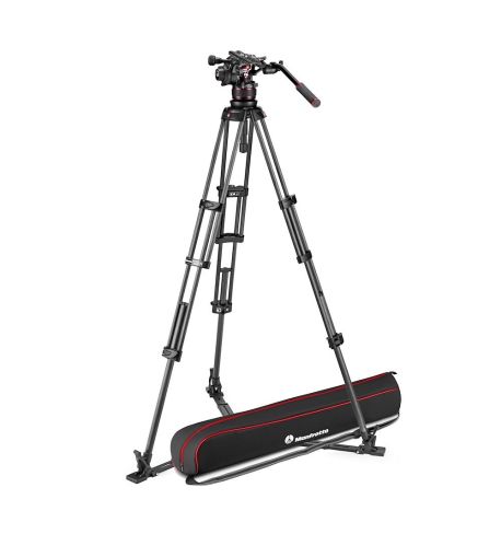 Manfrotto - Kit video trípode carbono Twin + rótula Nitrotech 612. Est. Suelo