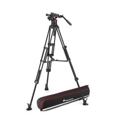 Manfrotto - Kit video trípode aluminio Twin + Nitrotech 612. Est. Central