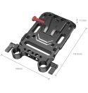 Smallrig Placa de batería V-Lock con abrazadera de barra LWS de 15 mm 3016V | D192521