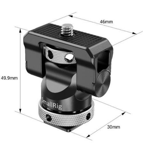 SmallRig Soporte para monitor giratorio e inclinable  con adaptador de zapata | BSE2346B