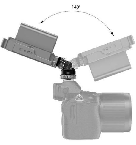 SmallRig Soporte para monitor giratorio e inclinable  con adaptador de zapata | BSE2346B