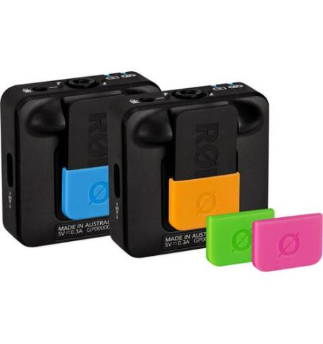 RODE Colors 2 | Juego de parabrisas, anillos y etiquetas codificados por colores para Wireless GO y Lavaliers (juego de 4)