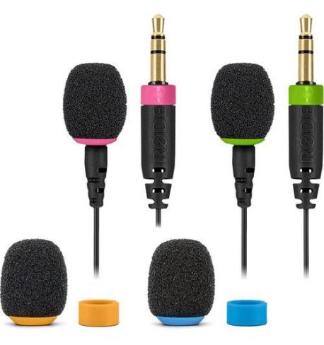 RODE Colors 2 | Juego de parabrisas, anillos y etiquetas codificados por colores para Wireless GO y Lavaliers (juego de 4)