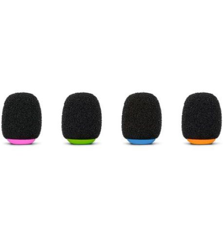 RODE Colors 2 | Juego de parabrisas, anillos y etiquetas codificados por colores para Wireless GO y Lavaliers (juego de 4)