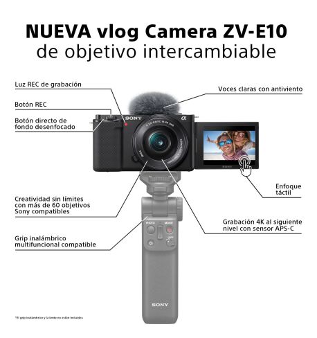 SONY DSC Vlog ZV-E10 Cuerpo  **Reserva de Producto**