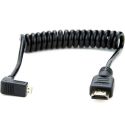 Atomos Cable Micro-HDMI a HDMI en ángulo recto de 30cms en espiral (ATOMCAB007)