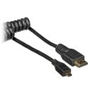 Atomos Cable Full-HDMI a Micro-HDMI en ángulo recto de 50cms en espiral (ATOMCAB014)