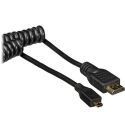 Atomos Cable Micro-HDMI a HDMI en espiral de 30cms (ATOMCAB015)