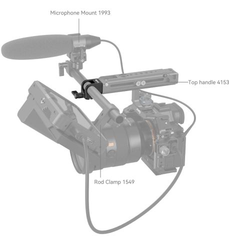 SmallRig Abrazadera de Varilla Individual de 15 mm con soporte para accesorios ARRI 4171 | D226961