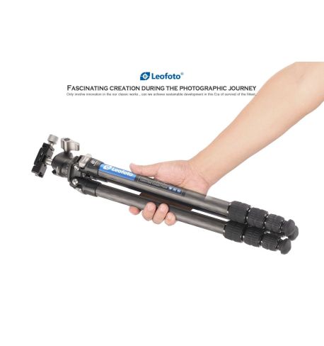 LEOFOTO KIT TRÍPODE DE CARBONO LY-224C NEGRO Y ROTULA LH-25