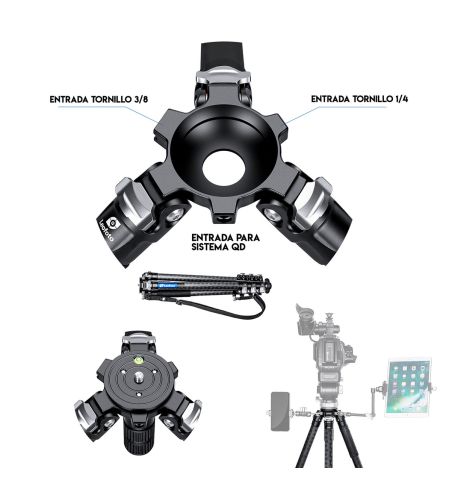 LEOFOTO TRÍPODE DE CARBONO LVM-324C Y RÓTULA BV-10