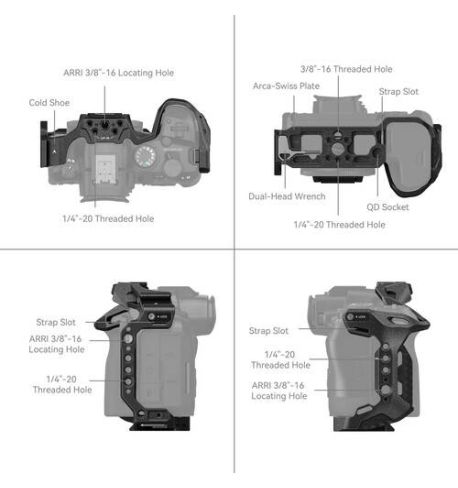 SmallRig Cage "Black Mamba" para Canon EOS R6 Mark II