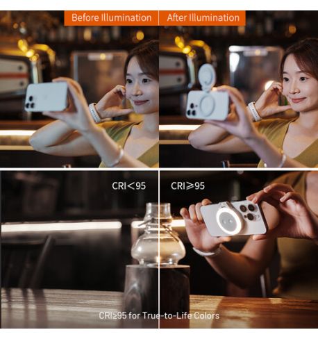 Luz LED compacta para selfies  (gris brumoso) PGYTECH