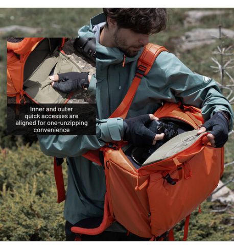 Mochila OnePro Flex de 40 l (naranja atardecer) + inserto M PGYTECH
