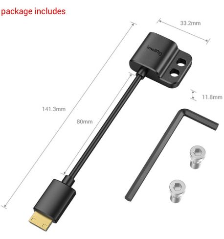 SmallRig 3020 Cable HDMI Ultradelgado 4K tipo A a C