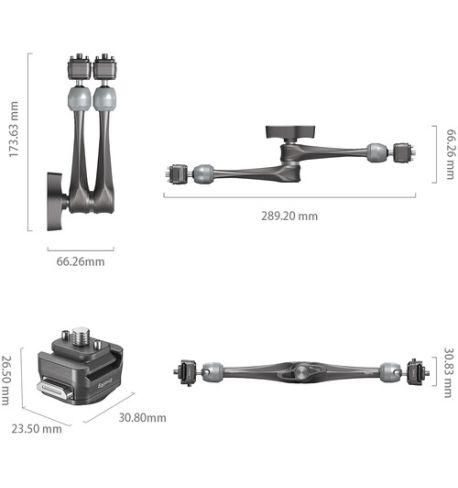 SmallRig 4489 HawkLock H21Brazo Mágico de Roseta de Liberación Rápida (11")