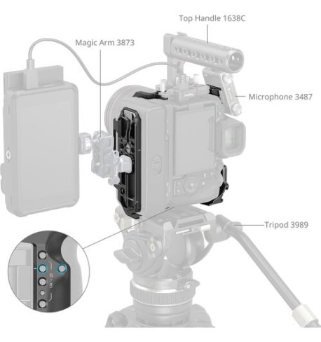 Smallrig 5092 Cage for Canon EOS R5 Mark II with CF-R20EP Battery Grip