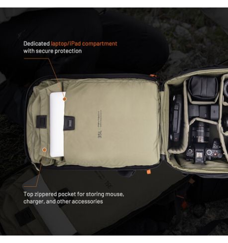 Mochila PGYTECH OnePro Focux de 35 l (verde helecho)