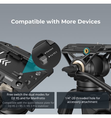 SmallRig trípode de video con rótula fluida AD-01 | 3751B
