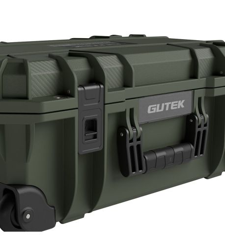 GUTEK Maleta Trolley de protección Tortoise T-300 con ruedas Verde