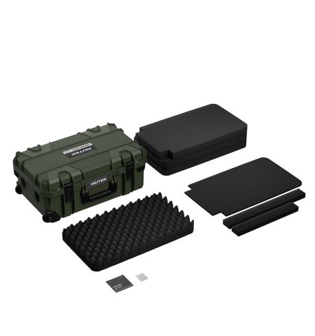 GUTEK Maleta Trolley de protección Tortoise T-300 con ruedas Verde