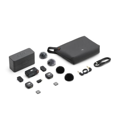 DJI Mic 3 Micrófono inalámbrico (2TX + 1RX) + Charging Case