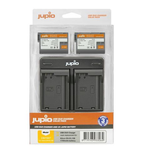 CARGADOR JUPIO DOBLE + 2 BATERIAS EN EL-15C CNI1006