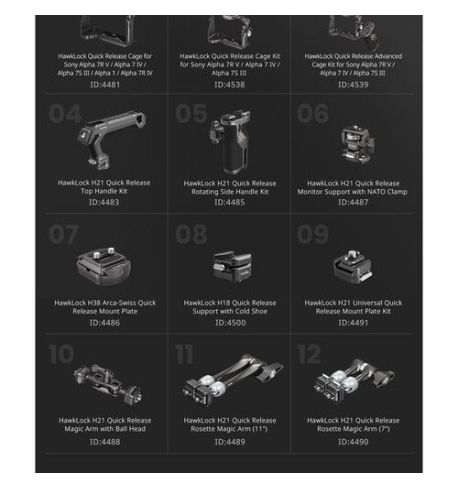 SmallRig 4487 Soporte monitor HawkLock H21con abrazadera NATO