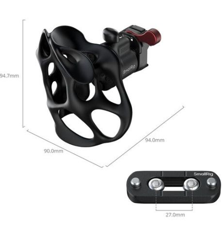SmallRig 5242 ImageGrip Mango giratorio líquido con abrazadera NATO (lado izquierdo)