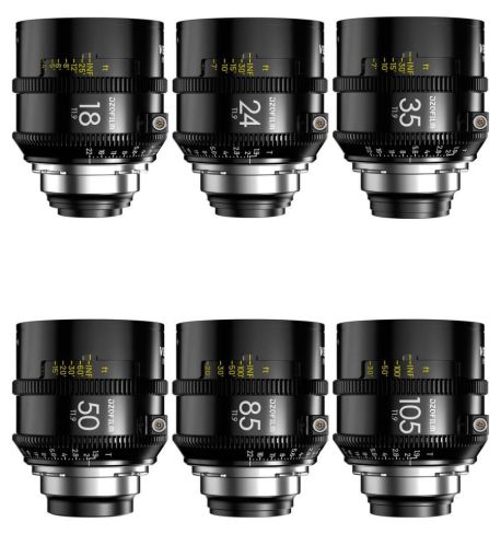 DZOFILM VESPID PRIME 2 Kit 6 Objetivos Prime T1.9 Montura PL ARRI