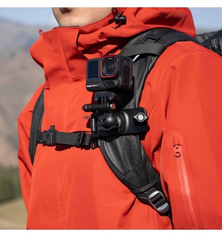 Insta360 Clip de mochila con cabeza esférica y soporte de 2 puntas