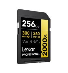 LEXAR Pro GOLD 256GB SD | R300/W260 MB/s UHS-II V90 2000X
