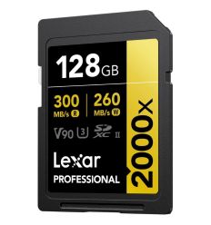 LEXAR Pro GOLD 128GB SD | R300/W260 MB/s UHS-II V90 2000X