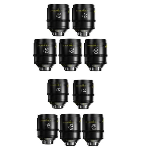 DZOFILM ARLES PRIME Kit 14/21/25/35/40/50/75/100/135/180 FF/VV Montura PL ARRI