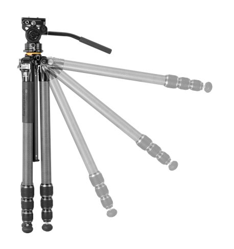 Vanguard Veo 5 304CV14 - Trípode de carbono, rótula de vídeo