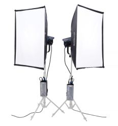 NANLITE Kit 2 Focos FC-500B Bi-Color con Maleta Trolley (NA020082KITSTLS)