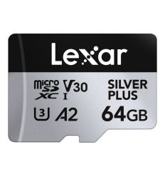 Lexar Micro SDXC 64GB V30 UHS-I Silver Plus R205 / W100MB/s 2