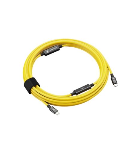 COBRA TETHER | Cable Tether Usb-C a Usb-C (Angulado 90°) (10m) Yellow