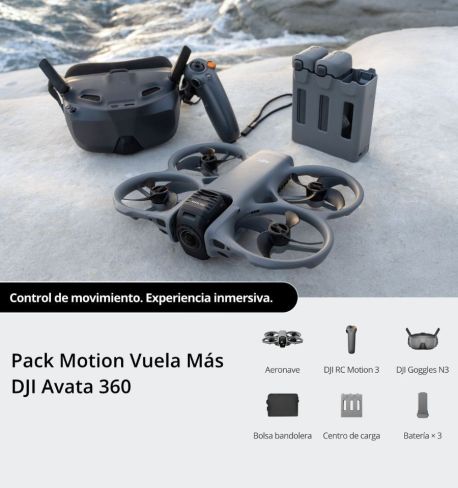 DJI Avata 360 Motion Fly More Combo Goggles N3 – Dron 8K 360° FPV inmersivo