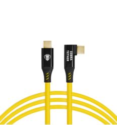 COBRA TETHER | Cable Tether USB-C a USB-C (Angulado 90°) (5m) Yellow 20Gb/s