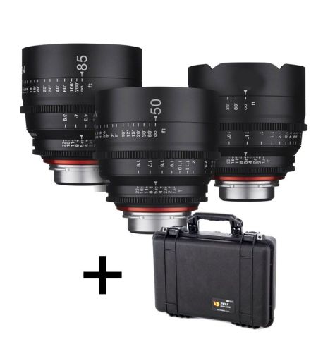 XEEN KIT 3 lentes para CANON EF + Regalo PELI 1500 foam