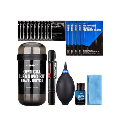VSGO Kit de viaje para limpieza de lentes DLK15 GRIS