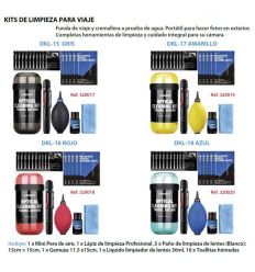 VSGO Kit de viaje para limpieza de lentes DLK15 GRIS 2