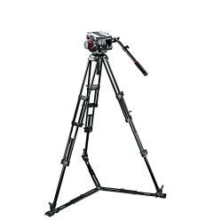 Manfrotto - Kit video con trípode alumino PRO 545GB + rótula 509HD. Estabilizador a ras de suelo