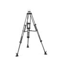 Manfrotto - Trípode de vídeo con patas dobles. Para semiesfera 100/75 Carbono. Estabilizador a media altura